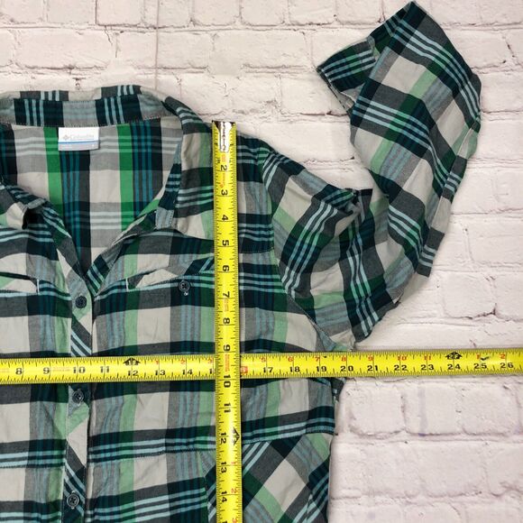Columbia Women Long Sleeve Button Up Shirt Blouse Top Size Large Plaid M135 -1 - Picture 4 of 13